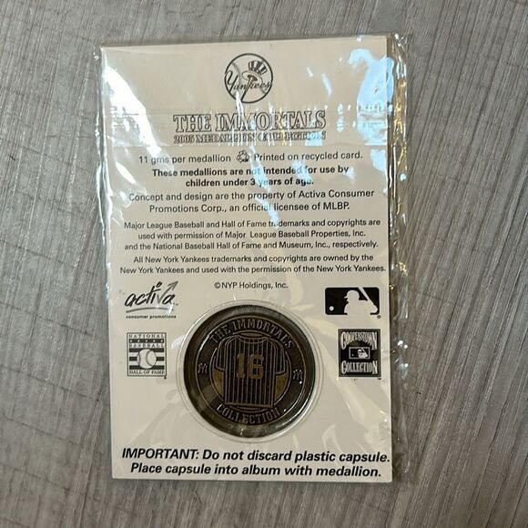Whitey Ford #16 Immortals 2005 Medallion Collection New York Post Yankees Coin - Picture 4 of 6